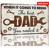 Vintage Metal Tin Sign Fathers Day Gift For Dad Man Cave Bar Wall Decor