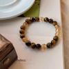 Women's Retro Tiger Eye & Yellow Topaz Bracelet - Chinese Style Accessory