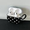 Korea Cute Black Polka Dots With Shockproof Earphone Protection Case Cover For AirPods 4 Pro 2 3 Soft Silicone Shell
