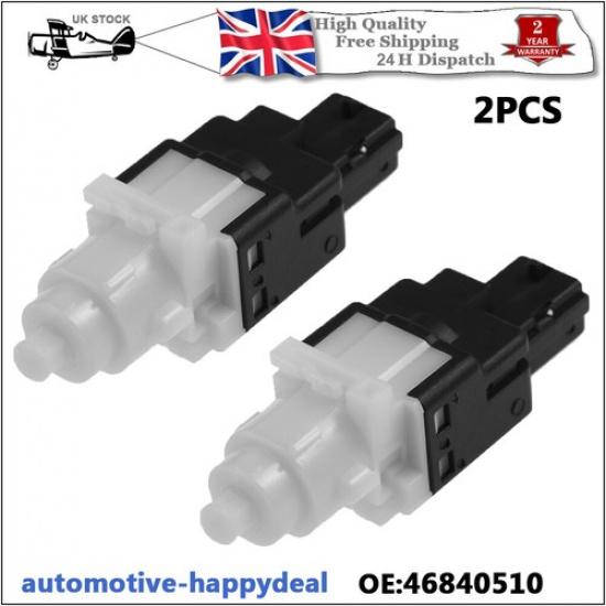 2X Brake Pedal Light Switch (4 Pin) 46840510 For FIAT 500 / ABARTH 500