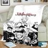 Warm Comfortable Blanket Jujutsu Kaisen Print Flannel for Bedrooms, Sofas, Beds, Chairs, Picnics, Travel