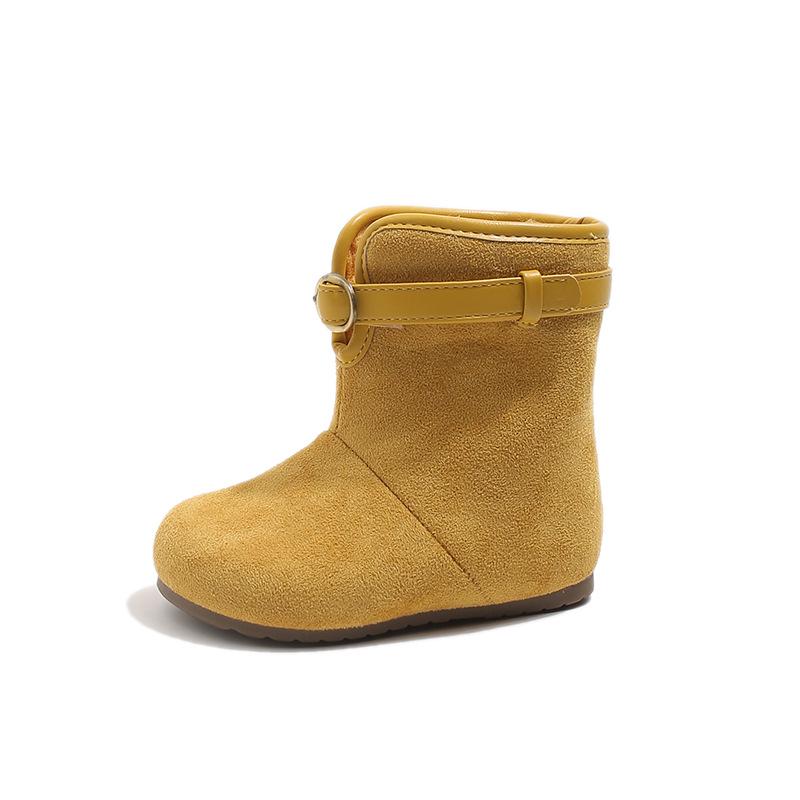 Children's Suede Snow Boots: Plush, Warm Winter Shoes for Boys and Girls