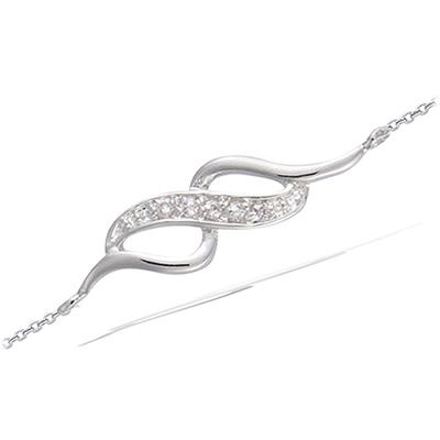 [I9892] - Silver Bracelet 'Goddess' Silver White (rhodium-plated) - 25x5 Mm