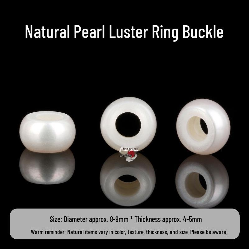 Natural Pearl Carabiner: Donut Running Ring & Star-Moon Bodhi Prayer Beads Bracelet Accessory