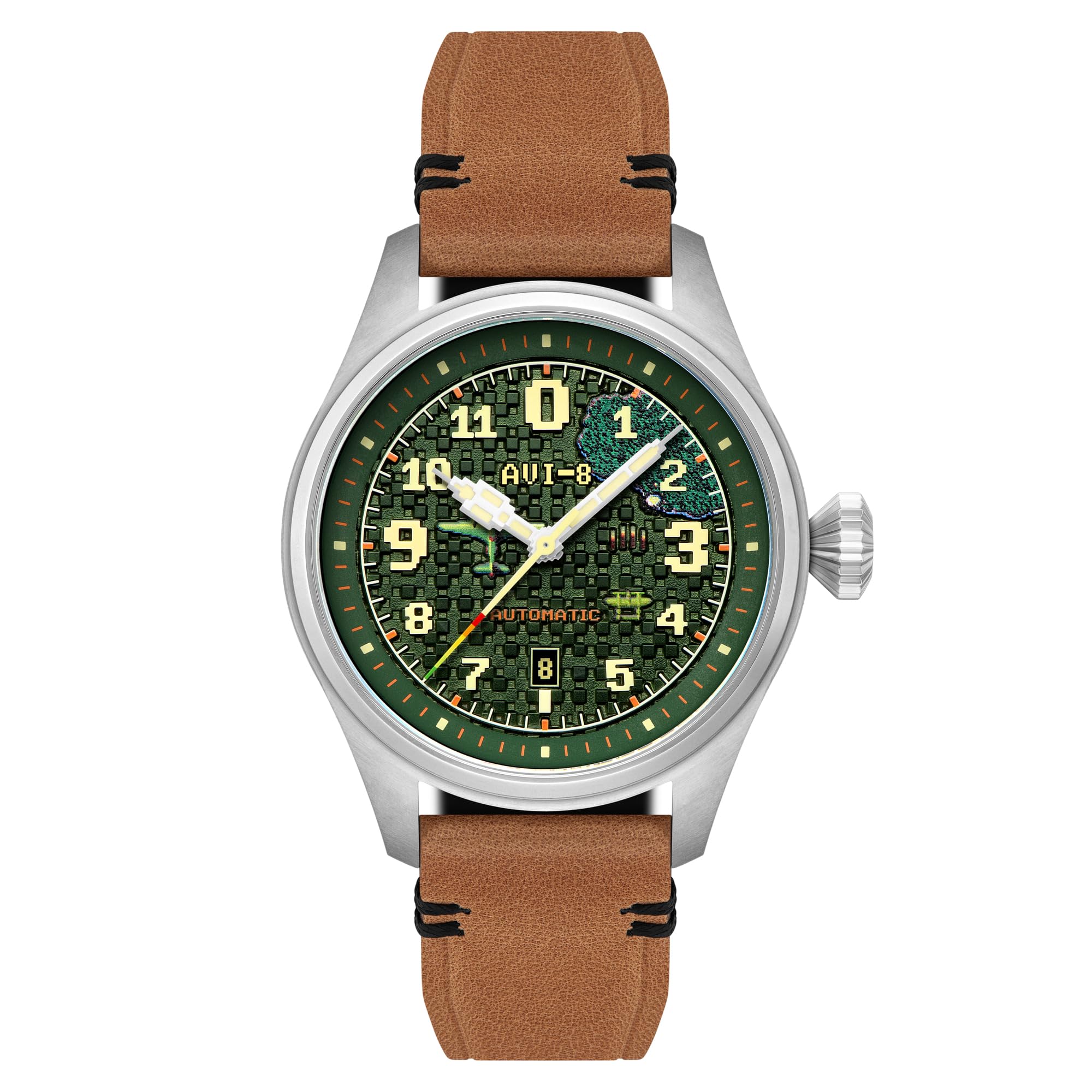 

Hawker Hurricane Collaboration Made in 5 ATM Water Sapphire Green AVI-8 Watch, Japan, Automatic, Resistance, Crystal, Dial, AV-4126-03, Men s