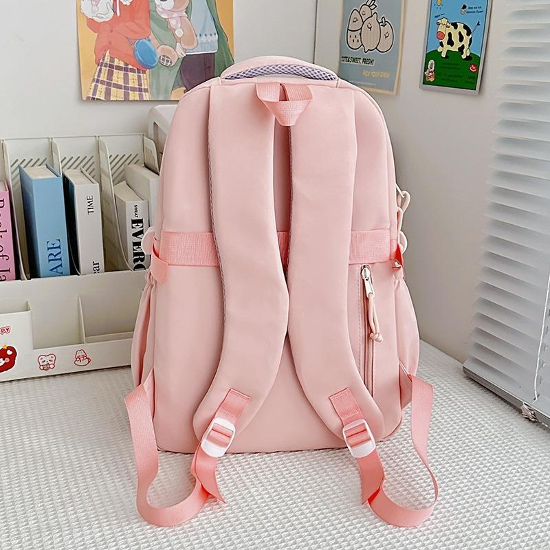New high-value, fresh and sweet, contrasting colors splicing college style backpack, large-capacity backpack for junior high school students