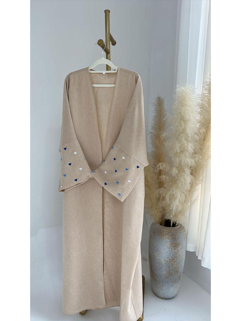 Eleganter Loriya 2024 bestickter Cardigan-Bademantel LR712 - Modischer Stil aus Dubai & der Türkei