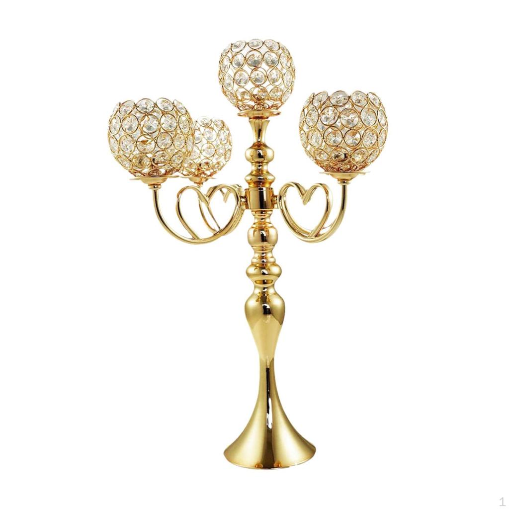 Kandelaber Tischdekoration Kerzenständer Eleganter Eisen 5 Arm Metallhalter Schüssel Kerzenständer