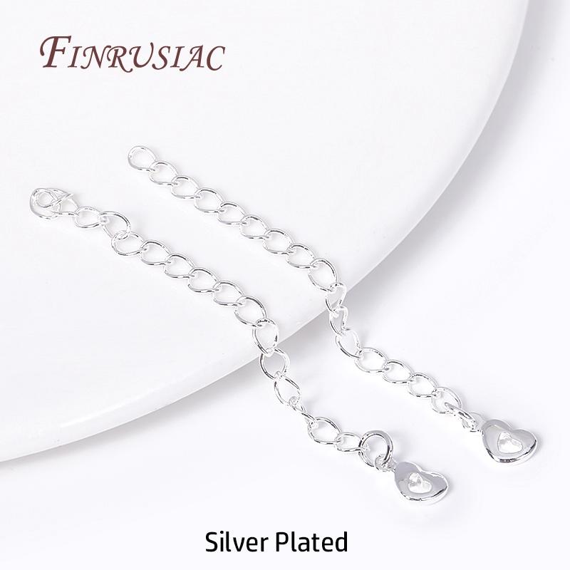 18K Gold Plated Brass Metal Extension Chains Bracelet Necklace Extend Tail Chains Connectors DIY Jewelry Making Findings
