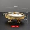 Heat Resistant Glass Buffet Stove Hotel Restaurant Food Insulation Container Heating Alcohol Stove Constant Temperature Stove