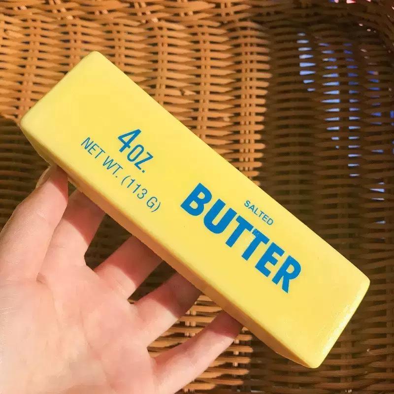 Juguetes Blandos Fidget con Forma de Barra de Mantequilla Palo de Queso Elástico Juguete Divertido para Apretar Broma Juego para Aliviar el Estrés y la Ansiedad