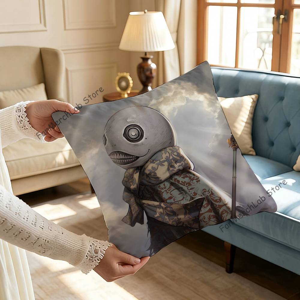 NNier RReplicant Emil Printed Pillow Cover Cushion Case Simple Sofa Pillow Case No Pillow Core