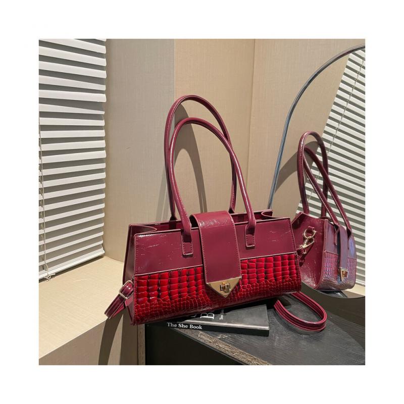 (editor)Fashionable Retro Girls Rectangular Bags PU Shoulder Bag Going Out Travel Bag Messenger Bag