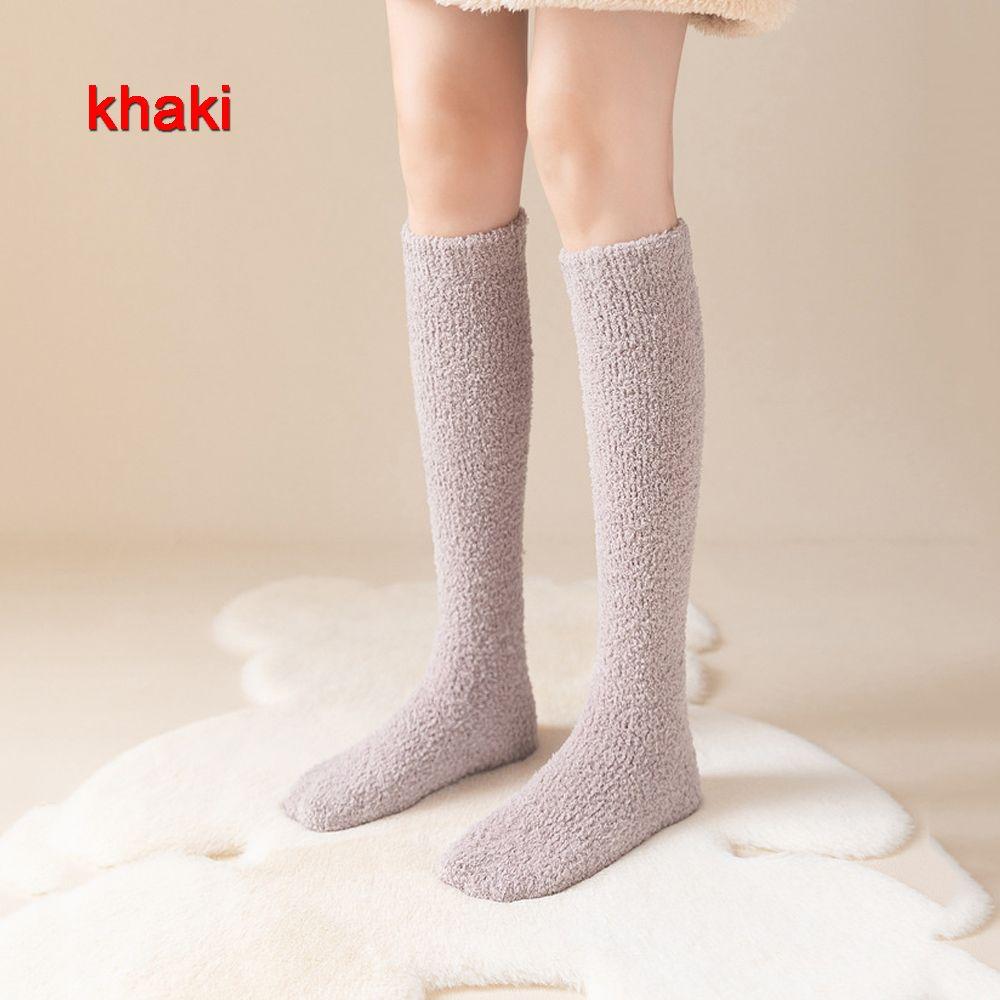 Cadeau de Noël Respirant Doux Hiver Chaud Chaussettes de Sommeil Chaussettes en Velours Corail Moelleuses Confortables Lit Sol