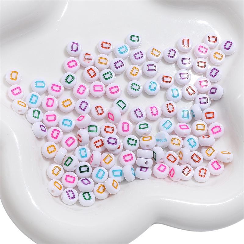 4x7mm Acrylic English Letter Beads for DIY Kids' Educational Jewelry, Bracelets, and Necklaces.