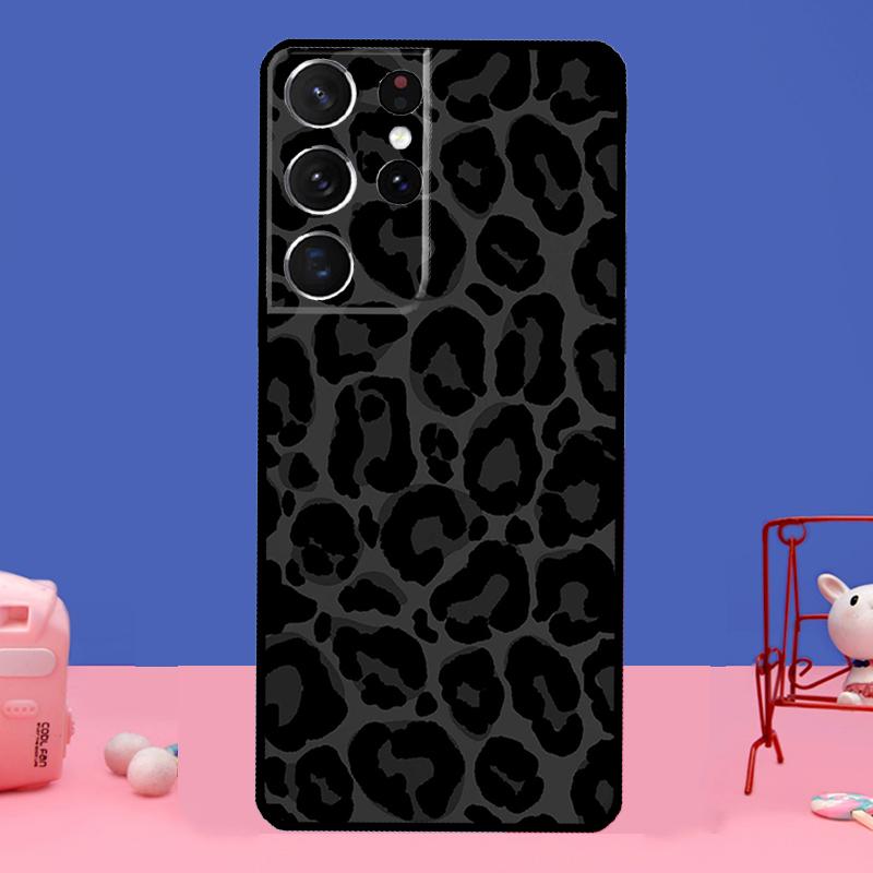 Leopard Print Black Cheetah Pattern Case For Samsung Galaxy S21 S22 Ultra S20 FE S8 S9 S10 Note 10 Plus Note 20 Ultra Coque