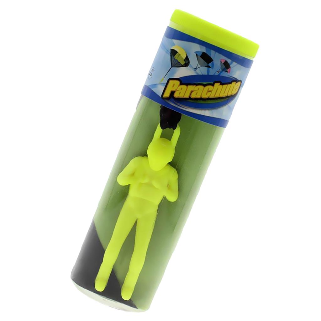 2x Toy Hand Throwing Parachute Kite Toy, Fluorescent Dreen + Blue