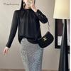 Raphenny Women's Stand Collar Long Sleeve Shirt