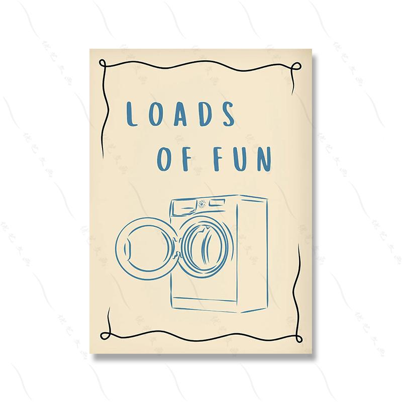 Bathroom Wall Art Fun Quote Prints Hand-Drawn Wall Art Canvas Painting Humorous Bath Decor Modern Art Prints for Bathroom Rules 21X30CMNo Framed