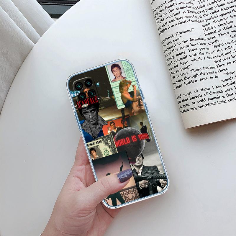 RP61 S-Scarfaces Transparent Phone Case for Samsung Galaxy A04 A04S A14 A23 A34 A54 M23 M33 M52 M53