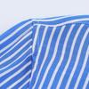 Color Block Striped Faux Silk Long Sleeve Shirt - European & American Style