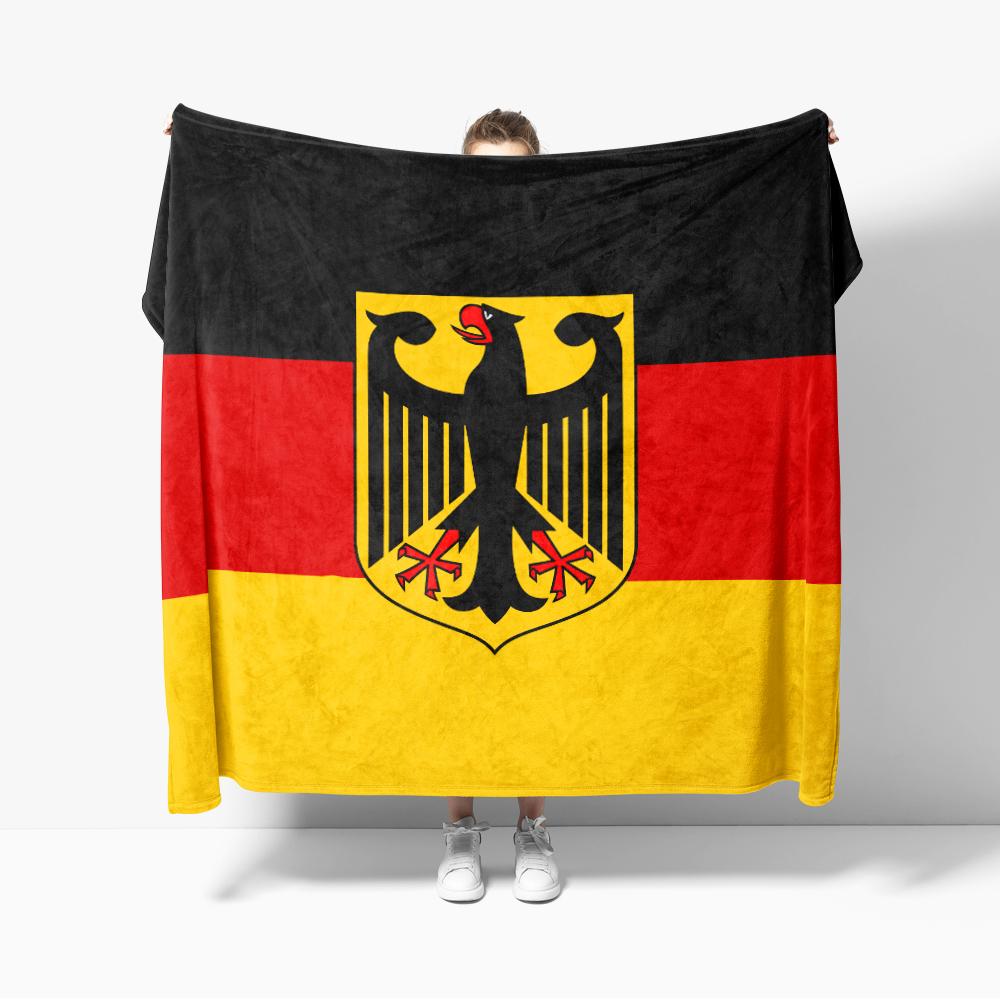 

Germany emblem Flannel Blanket GRE DE Flag Throw Blanket Cozy Soft Lightweight Warm 30x40inch 40x50inch for Couch Sofa Bed 75x90cm