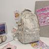 Schoolbag schoolbag female college student printed bear backpack 1011 new versatile primary school middle and high school class large capacity bag