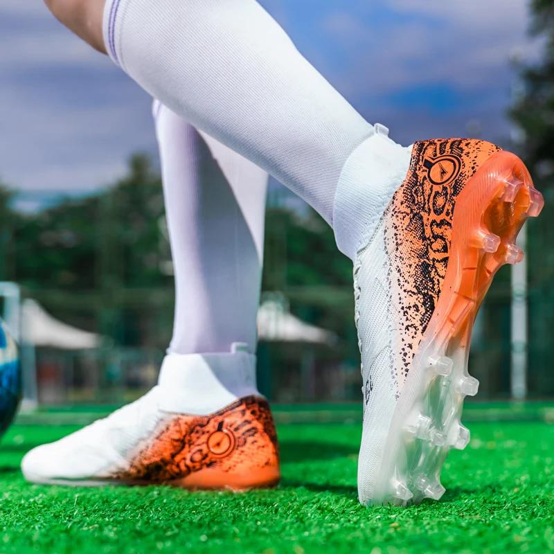 Fußballschuhe Herren Professionell Gesellschaft Hohe Qualität Fußballschuhe Strapazierfähig TF/FG Unisex Sneaker Rutschfest Freizeit Fußballstiefel