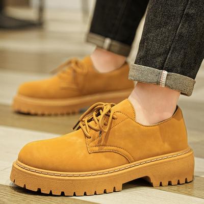 Herren Herbst rutschfest trittfest Low-Top Big Head Werkzeugschuhe Herren Britischer Stil Retro Dicksohlige Martin Stiefel