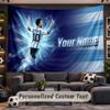 Wall Hanging Tapestry Custom NameLionel Messi Pattern Personalized Printed Fabric Wall Decor