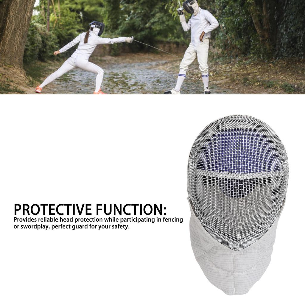 Casco de Esgrima Espada Forro Cómodo Desmontable Equipo Protector de Esgrima Casco Deportivo de Esgrima S