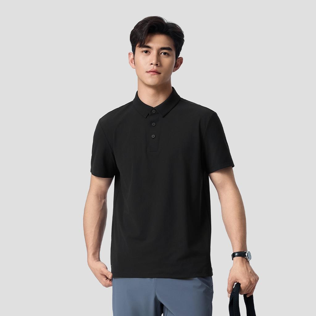 Li-Ning Fitness Series Logo Embroidered Polo Shirt Men tops APLW349-1