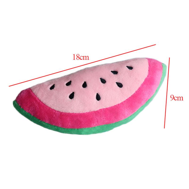 2026 Fruit Dog Toys Squeaker Plush Chew Toy for Small Dogs Training Perros Soft Squeeze Sound Cute Banana Watermelon Pet Accessories