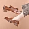 Flat-soled women's shoes women's single shoes spring new round head women's first layer cowhide comfortable love small leather shoes