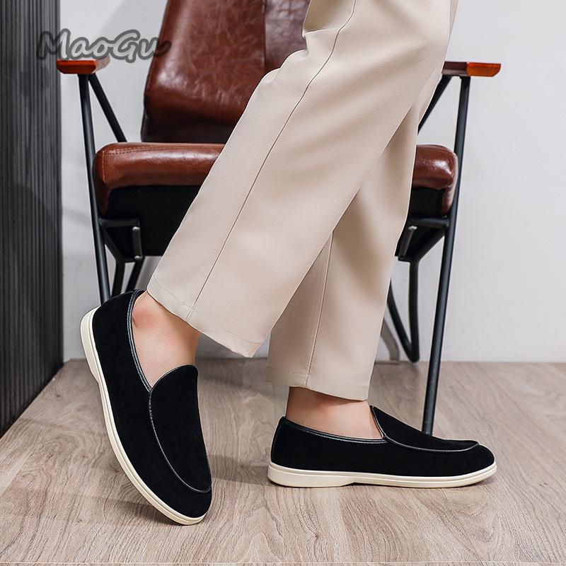 Mode Herren Slipper Loafers Weiches PU Runde Zehenpartie Lässige Sneakers Schuhe für Herren Große Größe 39-45 Flacher Boden Bequeme Schuhe für Herren