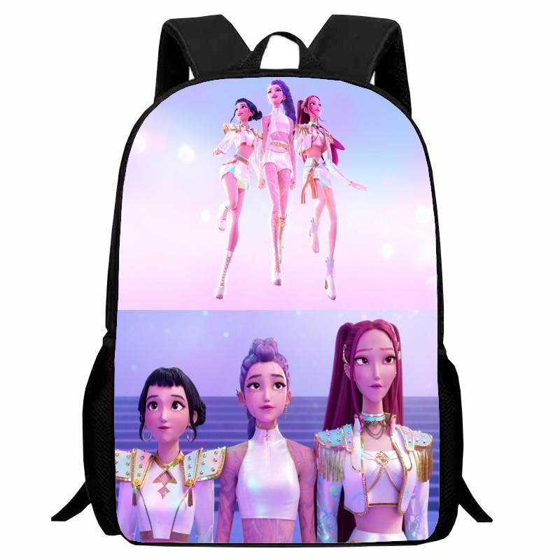 New Printed Witch Hunter K-POP Student Backpack, Elementary School Cartoon Huntrix Kpop Backpack
