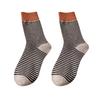 Women's Spring and Summer Striped Thickened Warm Mid-calf Socks, Trendy and Versatile Pile Socks, Anti-odor Cotton Socks