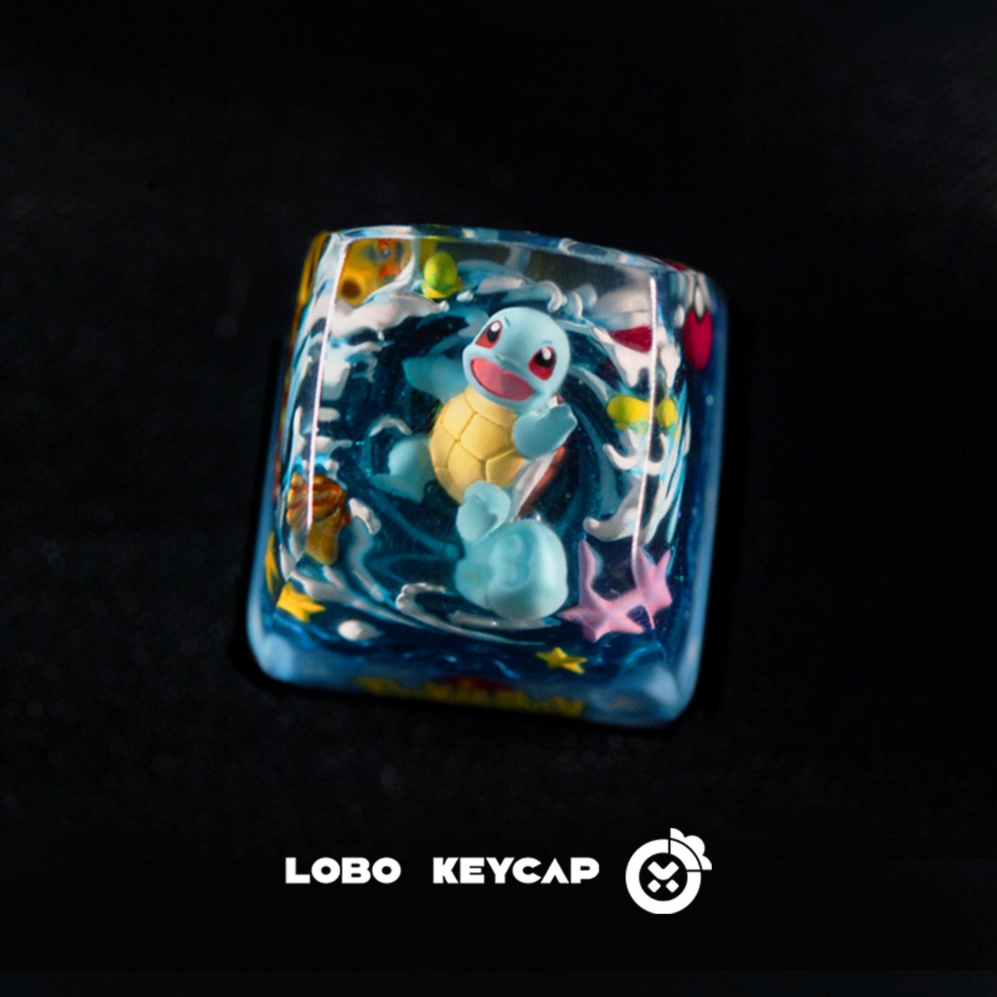 

Pokmon Series Bulbasaur Squirtle Mechanical Keyboard Light-Transmitting Keycap Esc Drip Glue Craft Peripheral Present