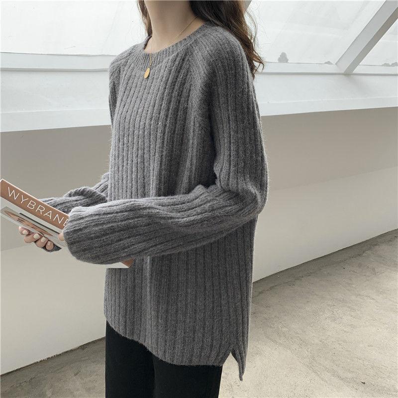 Autumn Winter Women's Sweater Korean Edition Pullover Sweater Women's Loose Knitted Sweater