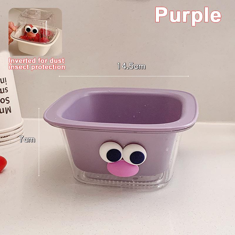 Creative Cute Thickened Double Layer Mini Drain Basket Multi-functional Household Fruit Snack Storage Basket Kitchen Accessories