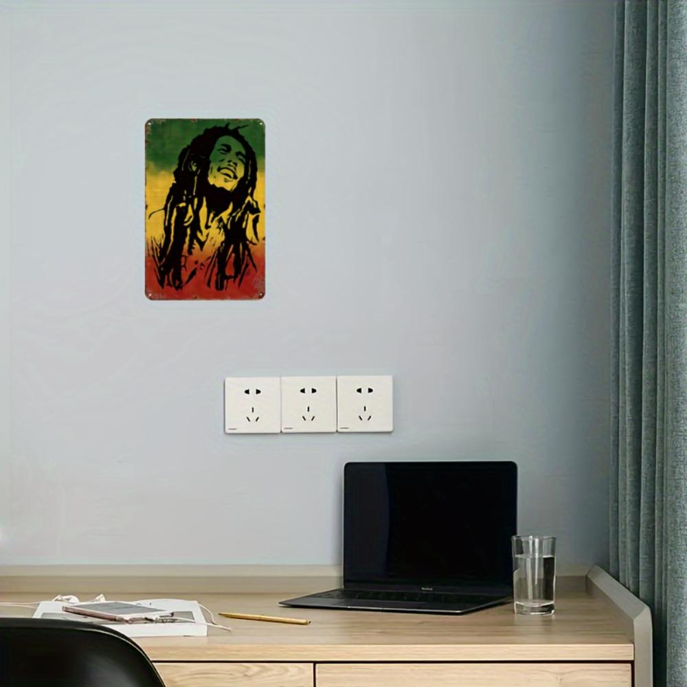 Vintage Reggae Vibe Iron Sign - Wall Hanging Rasta Decorative Plaque for Bar, Waterproof and Weather-Resistant Metal Art