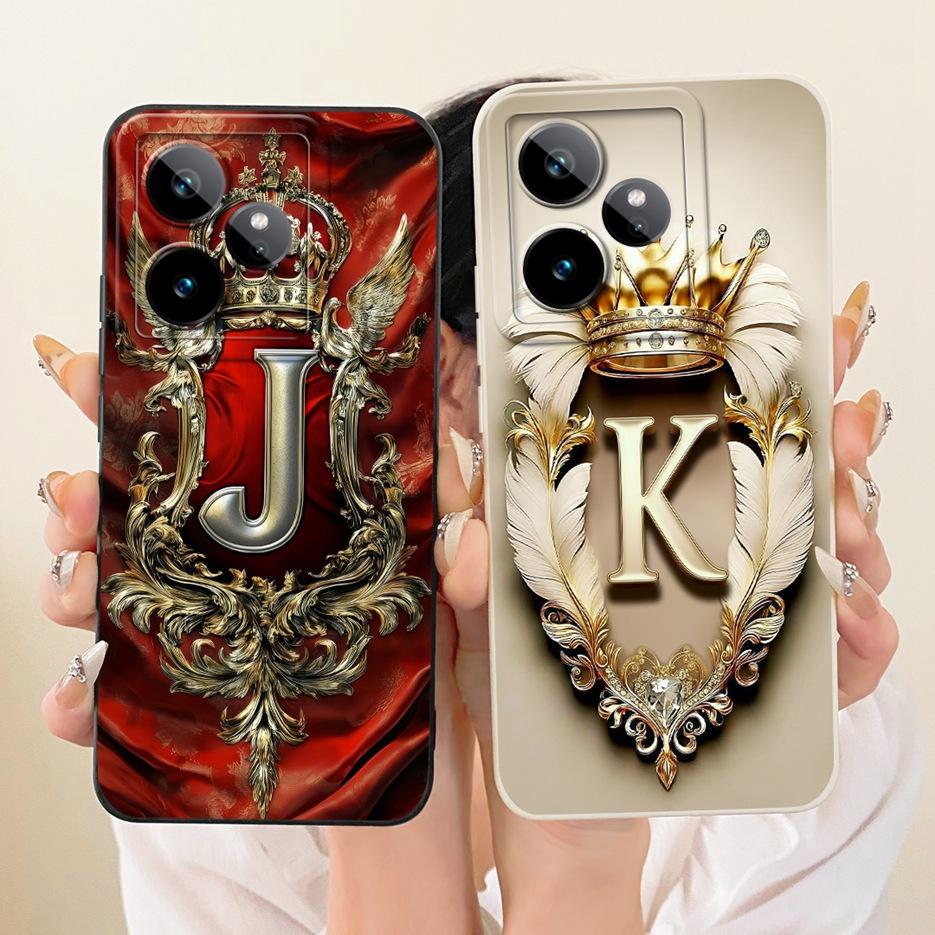 For Realme GT 7 Case Realme GT 7T Cute Crown Letters Cover Soft TPU Phone Case For Realme GT 7 Pro GT7 T GT7T 5G Back Cover Bags