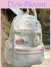 Anime Mädchen Rucksack mit zwei Schultergurten Für die Schule Aus Nylonmaterial Mit Punktmuster