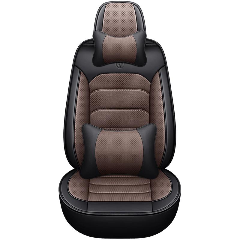 Pokrowce na siedzenia samochodowe 5-osobowe Edycja Luksusowa Poduszki na siedzenia samochodowe ze skóry PU Pełne pokrycie Wygodne Oddychające Podkładki na siedzenia samochodowe na każdą porę roku
