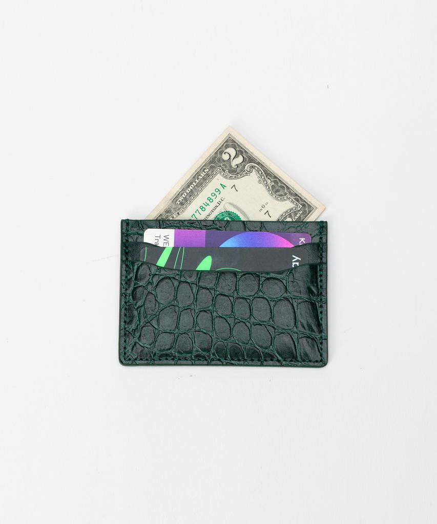 Bedford11Th Wave Pocket Card Case [Cowhide Crocodile Embossed 4 Colors]