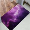 Purple Galaxy Floor Mat Cozy Flannel Soft Thick Non-Slip Mat For Living Room Bedroom Kitchen Decor Rugs