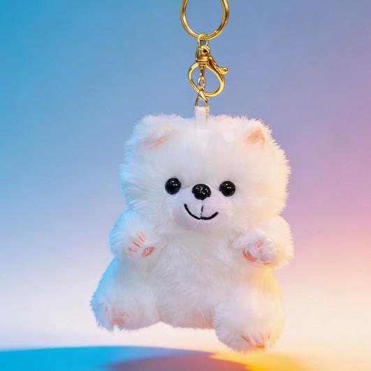 Super Miękka Lalka Uzdrowicielka Torba Dekoracja Uroczy Pluszowy Samoyed Breloczek Dziewczynka Mała Zabawka Dziewczyna Najlepszy Przyjaciel Prezent
