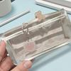Cartoon Large-capacity Stationery Translucent Pencil Case Multi-layer Vertical Storage Bag School Supply Cosmetic Bag
