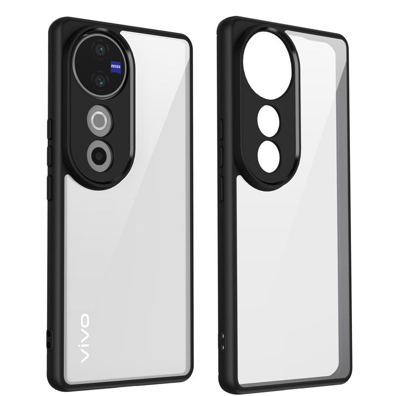 Vivo V40 VivoV40 V2348 Case Plating Silicone Bumper Shockproof Clear Back Cover Hard Matte Phone Case for Vivo V40 Pro 5G V2347