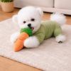 Soft Dog Striped Jumpsuit Four-legged Dog Pajamas Dog Recovery Suit  Belly Protective